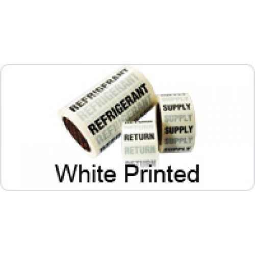 - Custom Printed White Pipe Identification Tape (BS Supplementary Information)