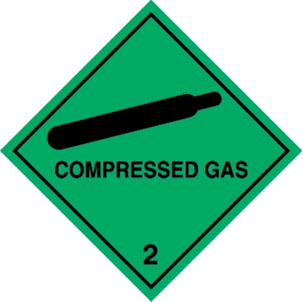2 Compressed Gas Hazard Labels