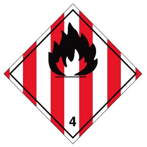 Flammable Solid Hazard Labels