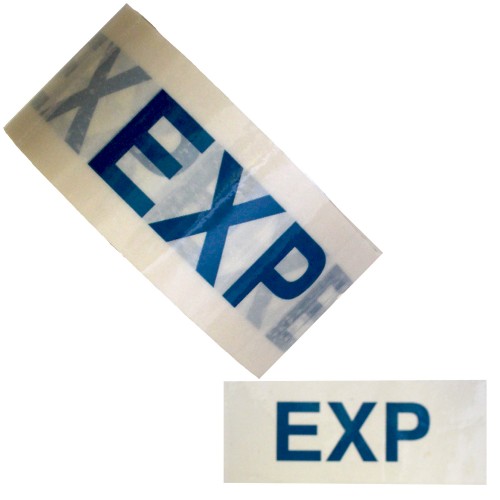 EXP - White Printed Pipe Identification (ID) Tape Labels 