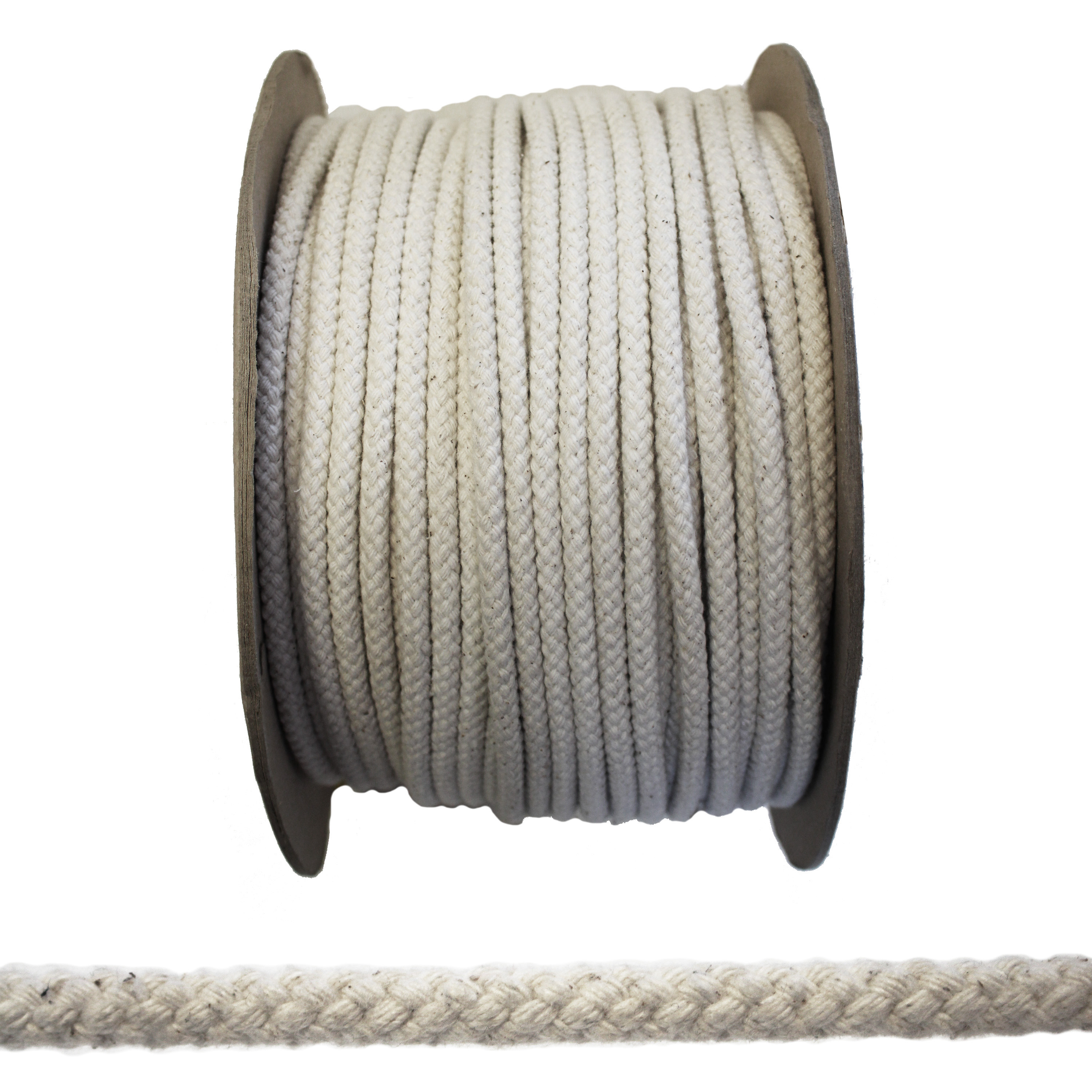 7mm No. 5 Waxed Cotton White Rope / Sash Line - Campbell International ...