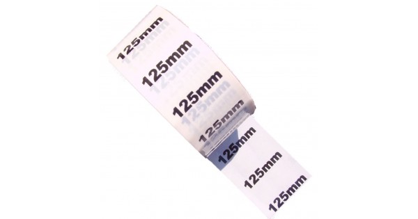 125mm - White Printed Pipe Identification (ID) Tape- Campbell ...